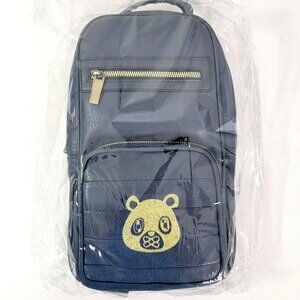 Navy Blue OWNYC OW NYC Leather Sling Bag Gold Glitter Multiple Pockets Secure